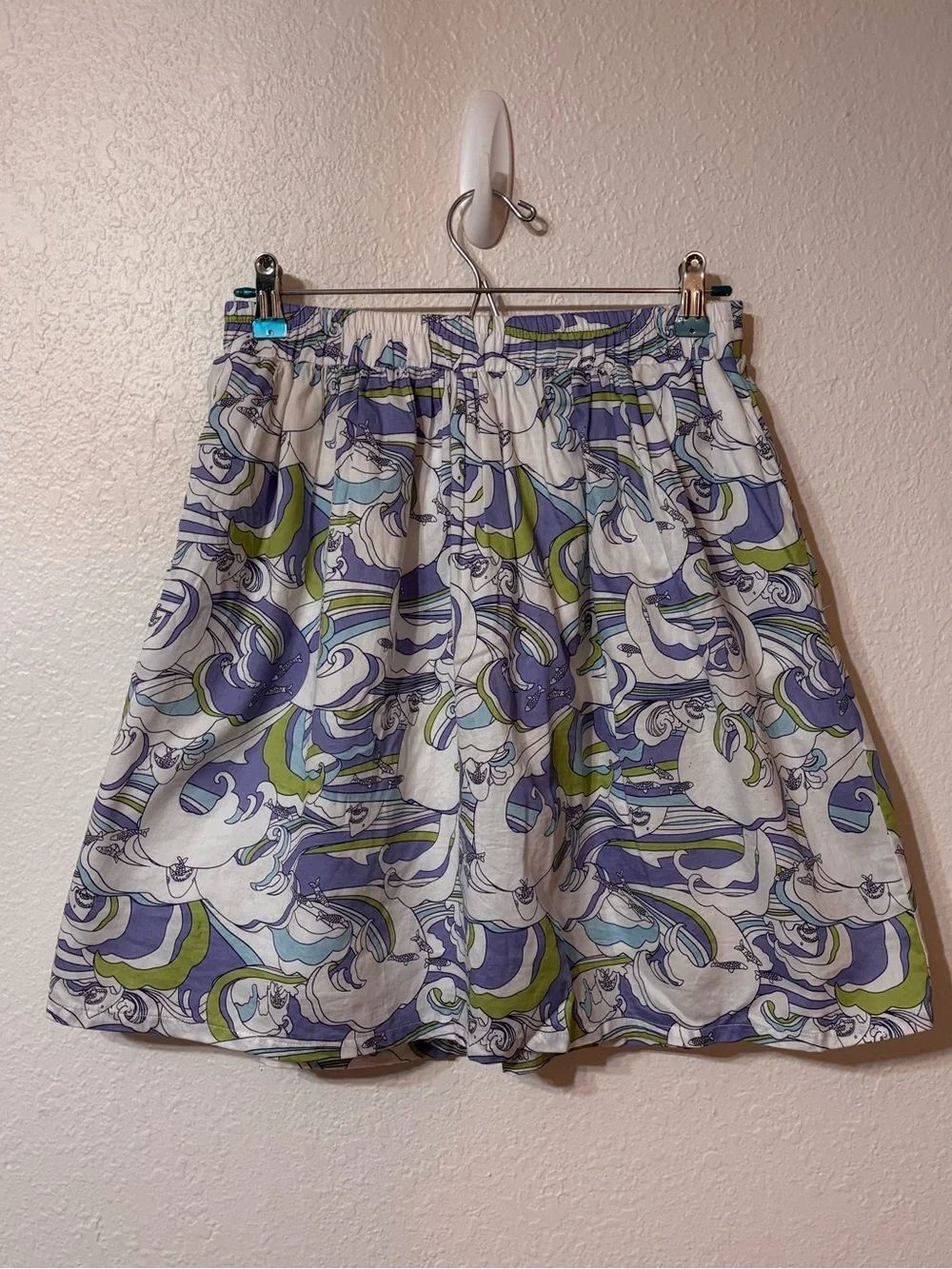 Modcloth Shark Print Pull On Skirt Medium